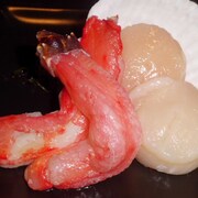 本たらば蟹のむき身と、帆立貝柱